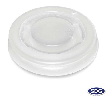 Polystyrene flat lid for COFFEE WHITE 6 OZ/215ml glass