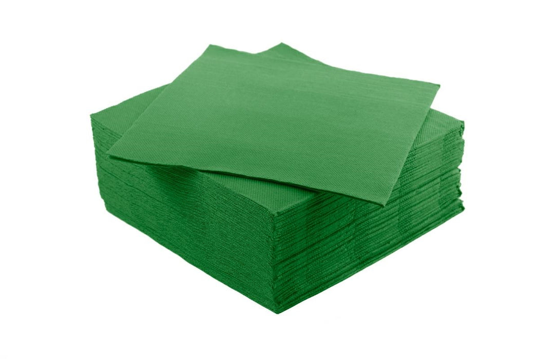 Serviettes double épaisseur pointe pointue "VERT EMERALD"