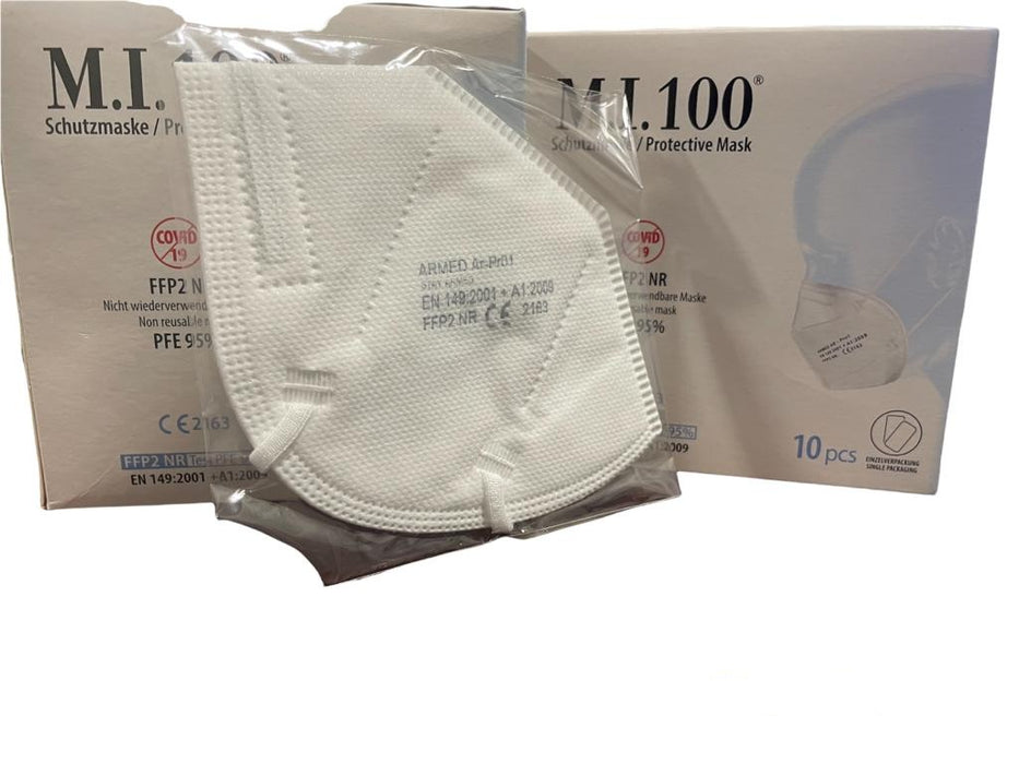 White FFP2 protective mask, pack of 20 pieces, individually wrapped 