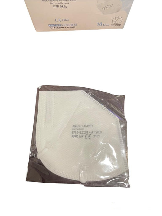 White FFP2 protective mask, pack of 20 pieces, individually wrapped 