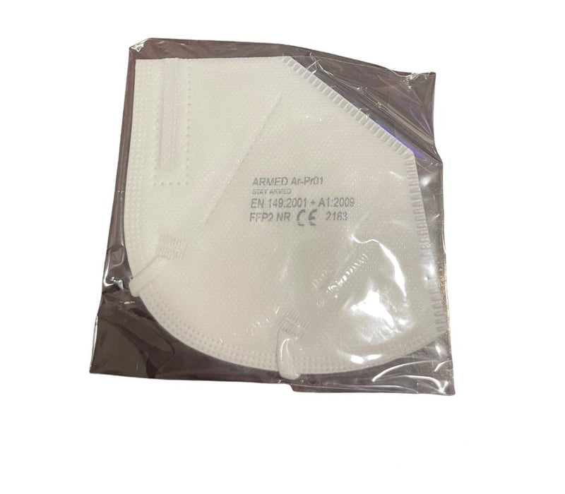 White FFP2 protective mask, pack of 20 pieces, individually wrapped 