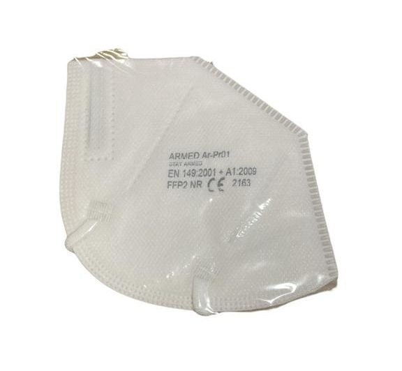 White FFP2 protective mask, pack of 20 pieces, individually wrapped 