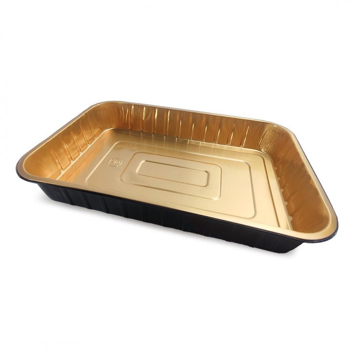 Elégant plateau en aluminium pour aliments ECLIPSE 6 portions.