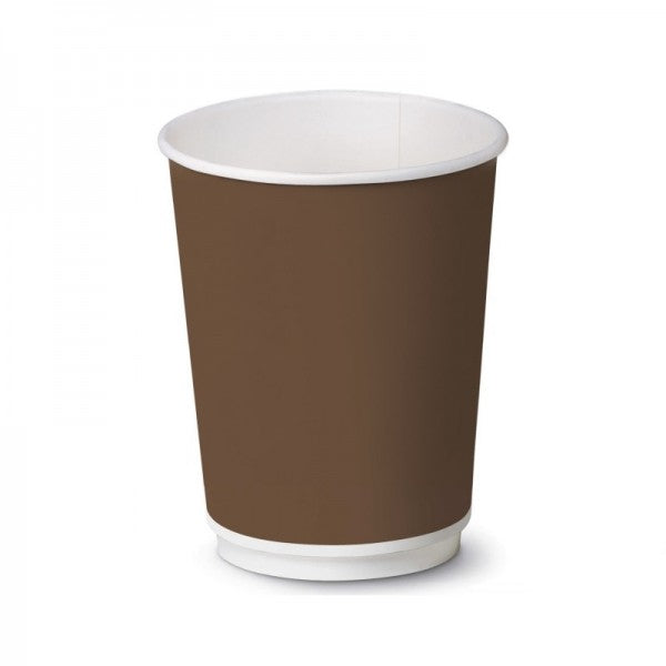 "Linea Caldo Brown" cups in biodegradable paper, capacity 9oz/280ml