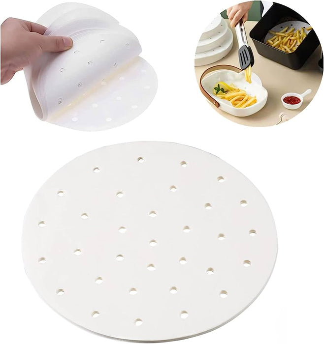 Baking paper perforated disc for air fryer, Ø19 cm organic