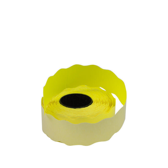 Rotoli etichette per prezzatrice dal colore giallo fluo da 26x12 mm