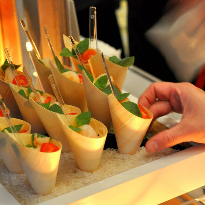 Cono finger food in legno di Pino