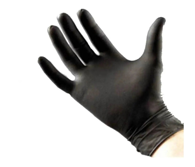 Black powder-free nitrile gloves