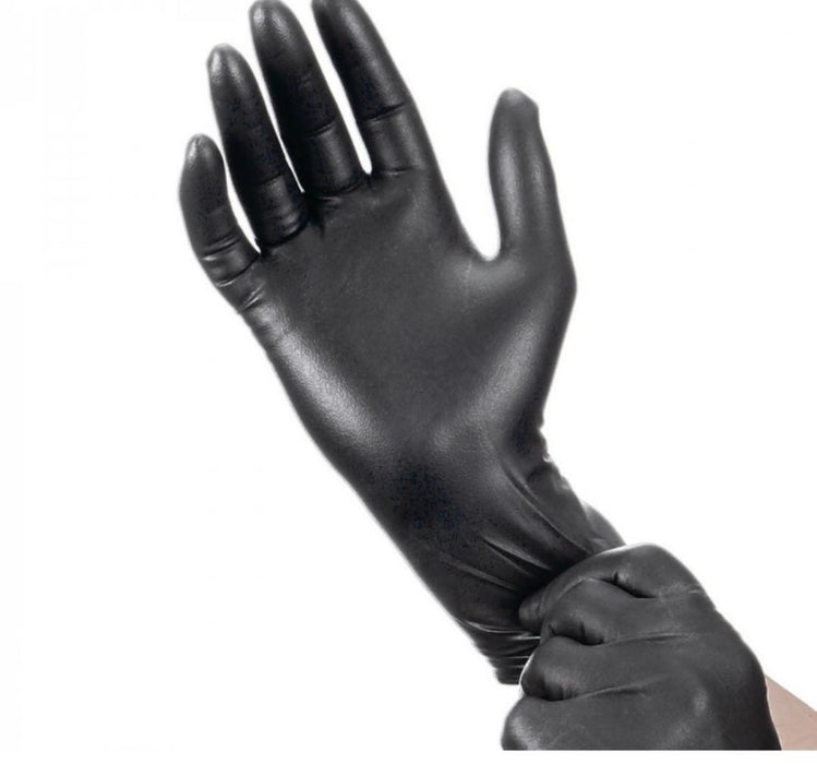 Black powder-free nitrile gloves.