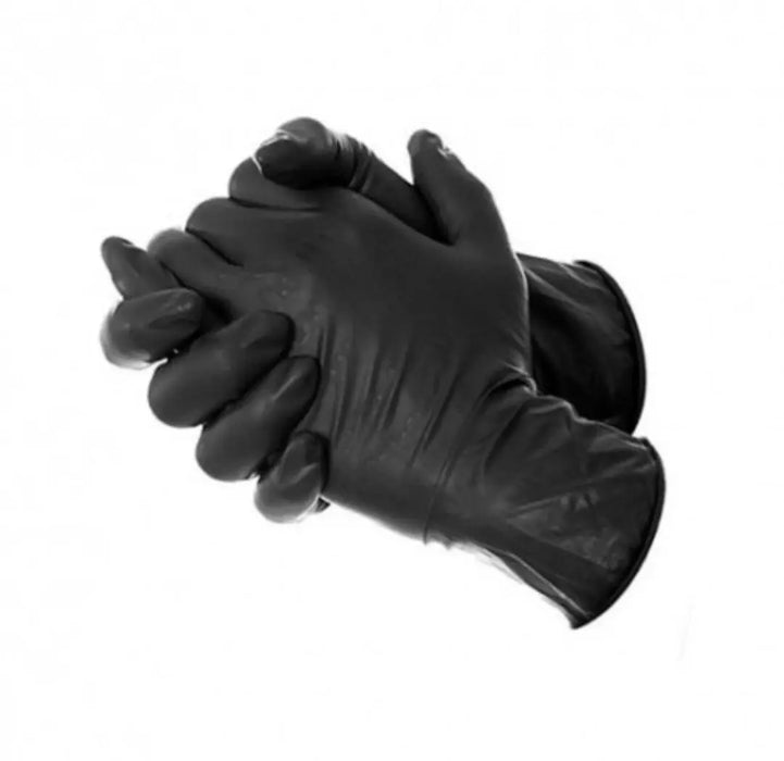 Black powder-free nitrile gloves