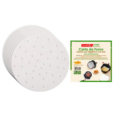 Baking paper perforated disc for air fryer, Ø19 cm organic