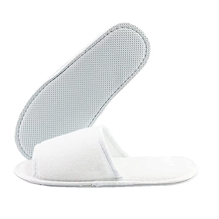 Disposable open slippers in synthetic sponge-like