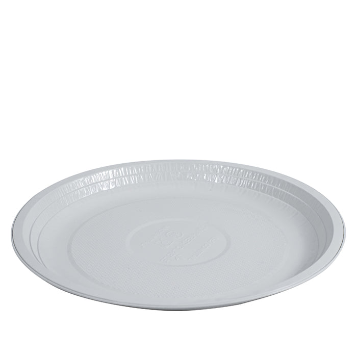 Assiettes plates réutilisables blanches, diamètre 21,8 cm