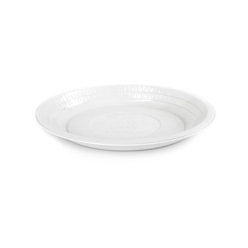 Disposable dessert plates in aluminum - white lacquered, round