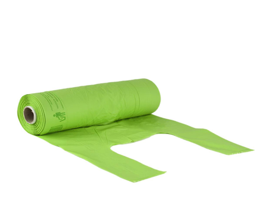 Biodegradable and compostable tear-off shopping bag rolls