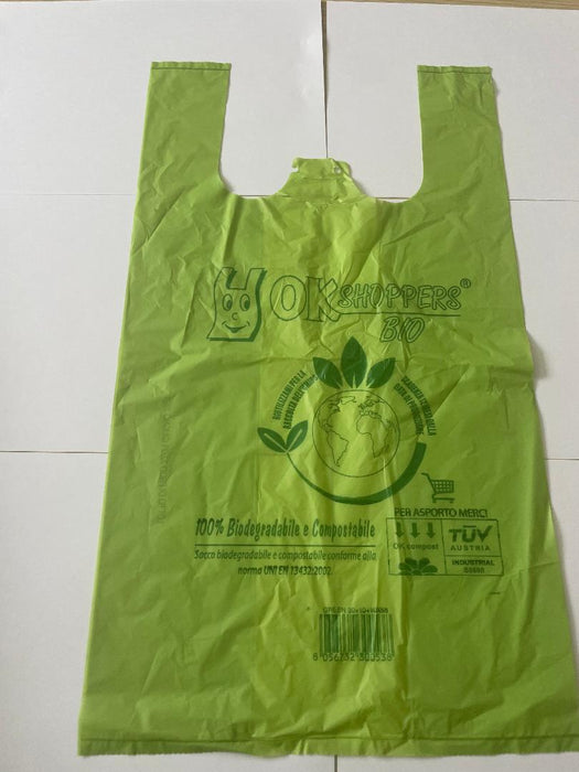 Shopper biodegradabile e compostabile generico verde