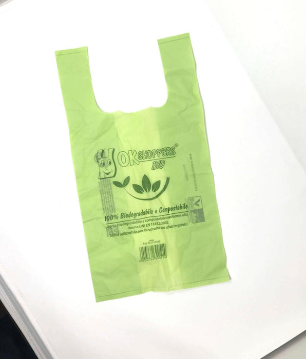 Shopper biodegradabile e compostabile generico verde