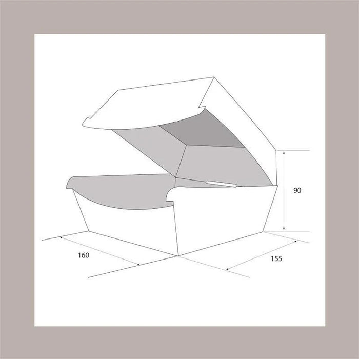 Havana pla organic hamburger stand 160X155X90mm