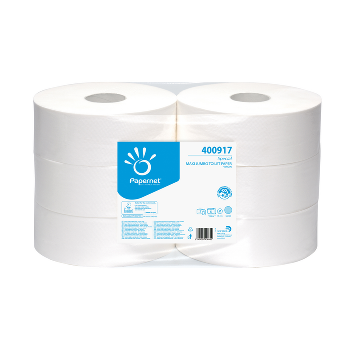 Maxi Jumbo Papernet double ply toilet paper rolls 304 m 