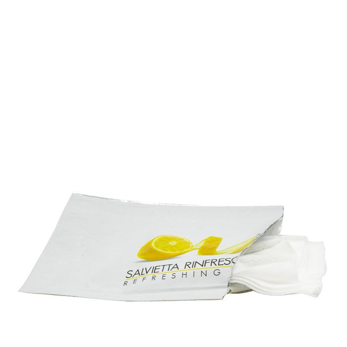 Disposable refreshing lemon wipes, 70x100mm