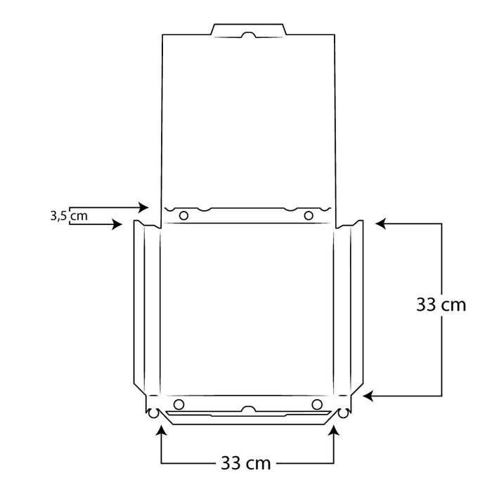 Boîtes à Pizza Havana avec Fermeture Italienne cm33x33x3,5h - Disponibilité: 100/500 Pièces 